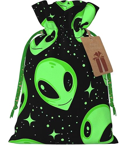 Party Favor Bags Alien Themed Gift Bag With Tissue Paper - 13 Inch ...