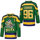 D-5 Youth Mighty Ducks Jersey #96 Conway #99 Banks Jersey,Movie Ice Hockey Jersey for Kids