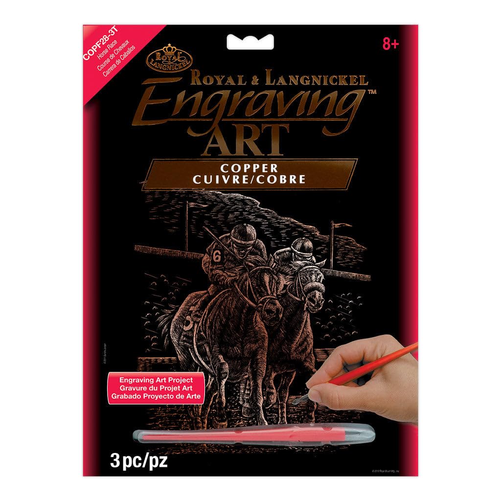Royal & Langnickel 8 x 10 inch Horse Race Pre-Printed Foil Set - Copper