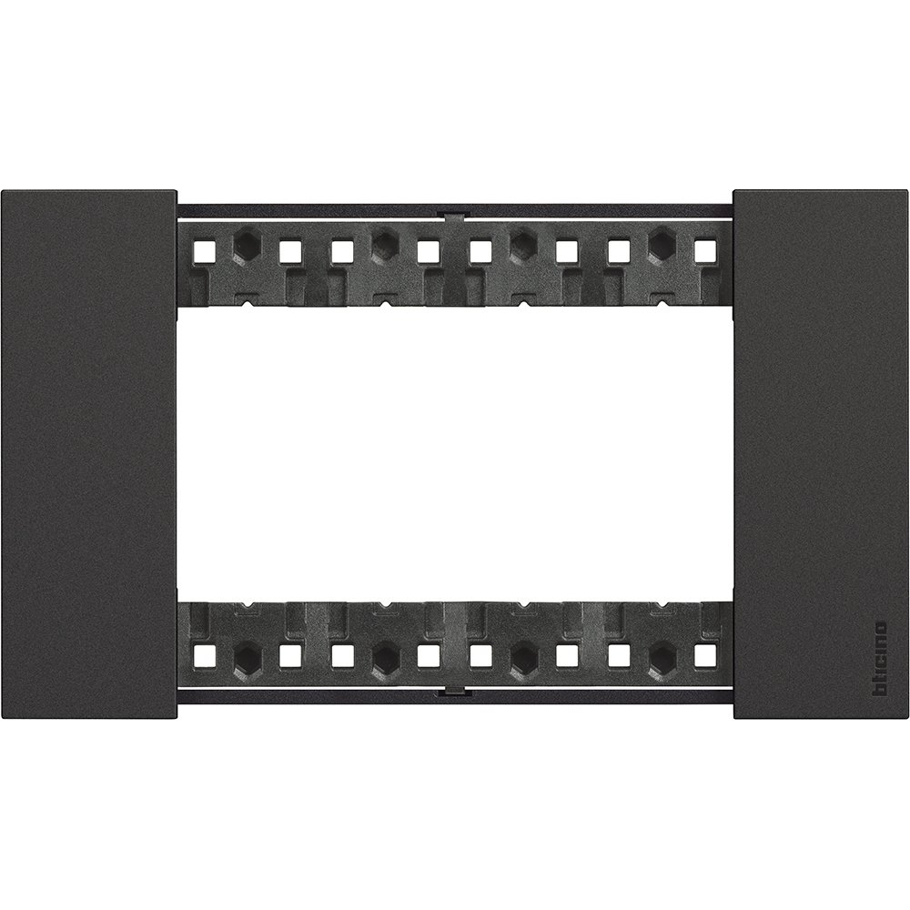 Bticino LivingNow Cover Frame 4 Modules in The LEGRAND KA4804KG Connection Unmounted Zamak Black