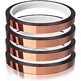 4 Rolls 10mm x33m（108ft）High Temperature Heat Resistant Tape No Residue Heat Transfer Tape for Heat Sublimation Press and Hea