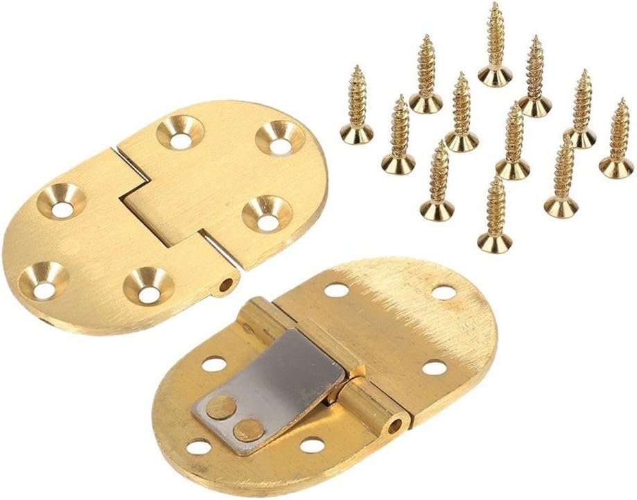HOOTMALL 2 PCS 90 Degree Solid Brass Butler Tray Hinge Table Flip Top Hinge