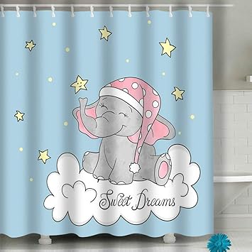 Amazon Com Yilinger Fabric Shower Curtain Water Resistant