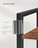 VASAGLE 5 Tier Bookcase Storage Shelf Rustic Brown Industrial Steel Frame view 7
