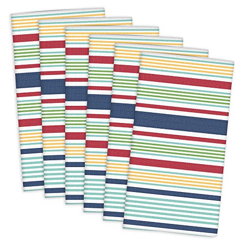 UPC 738215324047, DII 100% Cotton, Oversized Basic Everyday 20x 20&quot; Napkin, Set of 6, Surf Stripe