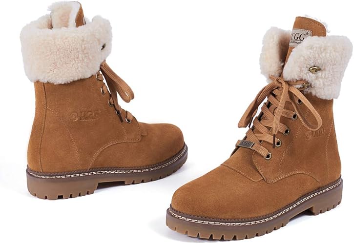 Amazon D K Ugg 秋冬レディースファッションカジュアルプレミアムスエードブーツ Viki Lace Up Boots Dk346 D K Ugg ブーツ ブーティ