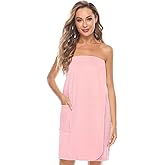Knuffnee Women's Bath Wrap Towel Shower Spa Body Wrap Adjustable Closure Bathrobe