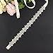 ULAPAN Rhinestone Bridal Belt Sashes for Women Dress, Diamond Wedding Belts Sash Ribbon for Bridesmaid Prom Gowns (off White)