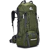 Bseash 60L Waterproof Lightweight Hiking Backpack with Rain Cover, Outdoor Sport Travel Daypack for Climbing Camping Touring