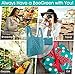 BeeGreen Reusable Grocery Bags 6 Pack with Pouch Shopping Bags Reusable X-Large Durable Washable Foldable Tote Bags Red Green Black Teal Blue Light Blue