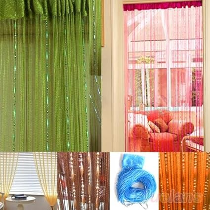 Buy Sky Blue Hot Tear Beaded String Door Curtain Fly Screen