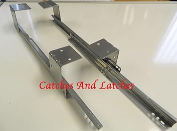 Keyboard Shelf Runners 350mm Length Silver Painted Amazon Co Uk