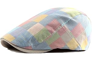 Qianuer Newsboy Hats Adjustable Ivy Flat Cap Gatsby Cabbie Driving Hat for Men Women