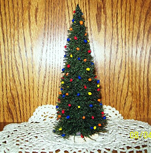 Miniature Holiday Christmas Tree - 7" Tall Doll House Decorations / Model Railroads / Diorama Designs