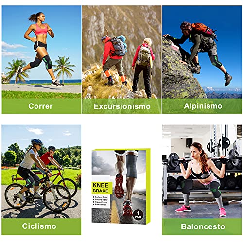 Ginocchiera Sportiva Compressione Ginocchio -Ginocchiera Ortopedica Rotulea Tutore Ginocchio Legamenti Elastica Design Antiscivolo, per Corsa, Sport, Allevia Gli Infortuni Sportivi e l\'Artrite -M