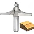 Akylin Table Edge and Handrail Router Bit,1/2 Inch Shank,Cutting Depth 1-1/4 Inch,Extra Large 3 Inch Thumbnail Edge Cutters, Carbide Tipped 2 Flute, for Wood Table Profiling,Molding,Edging