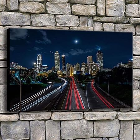 Llhllh Cuadro En Lienzo Arte De La Pared Marco 1 Pieza Ciudad