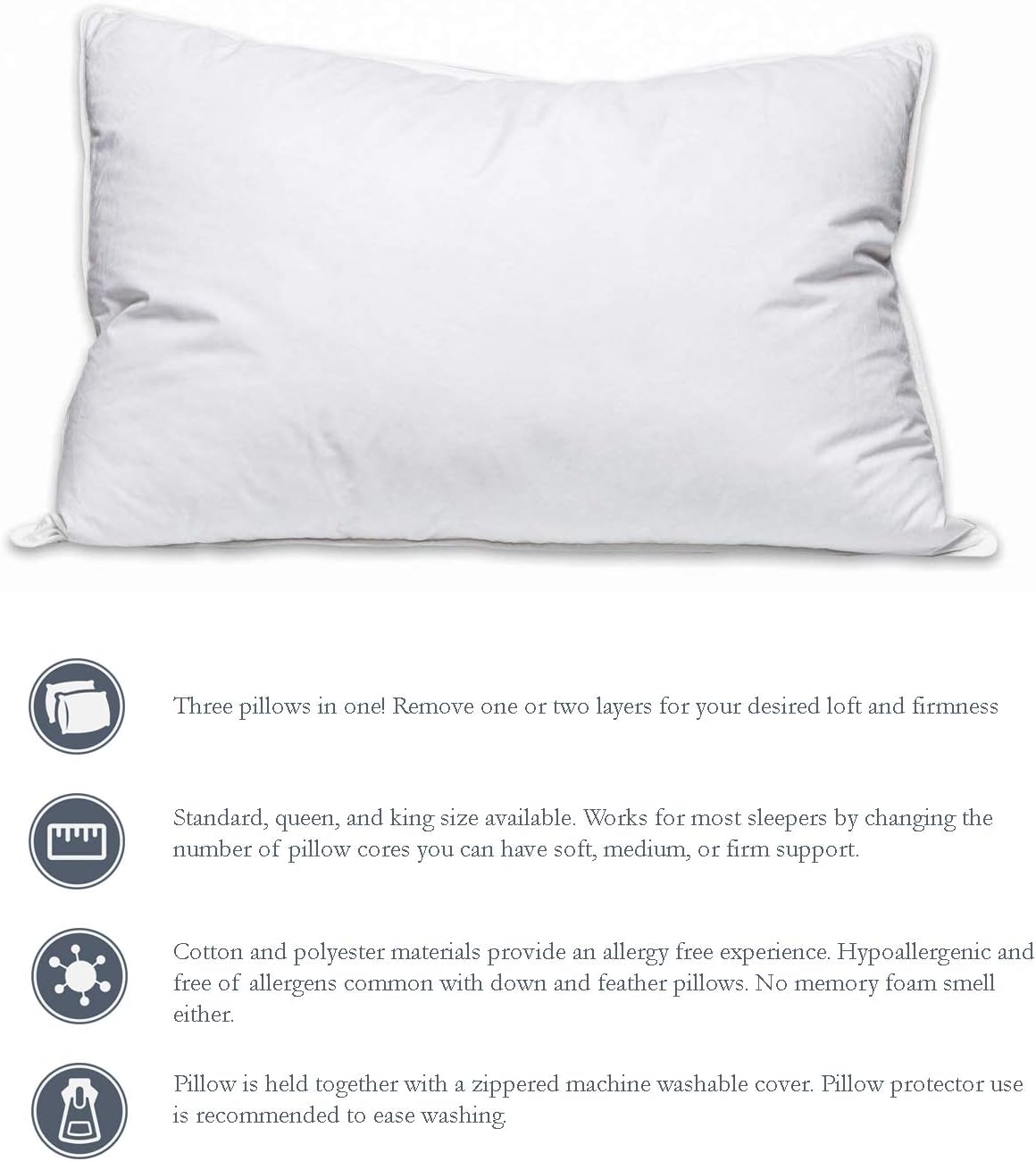 Amazon Com Adjustable Loft Bed Pillow Three Pillows In One For