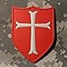 Knights Templar Cross Shield Morale Patch - PVC Rubber Morale Patch, Hook Backed Morale Patch, Knights Templar Shield by NEO Tactical Gear
