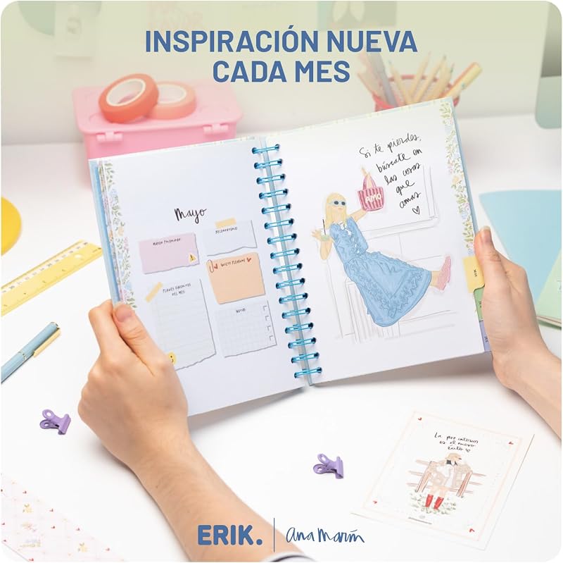 Agenda escolar 2026 2027 Semana Vista Ana Marin en Español