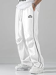 ABSECAI Mens Baggy Sweatpants Straight Wide Leg Y2k