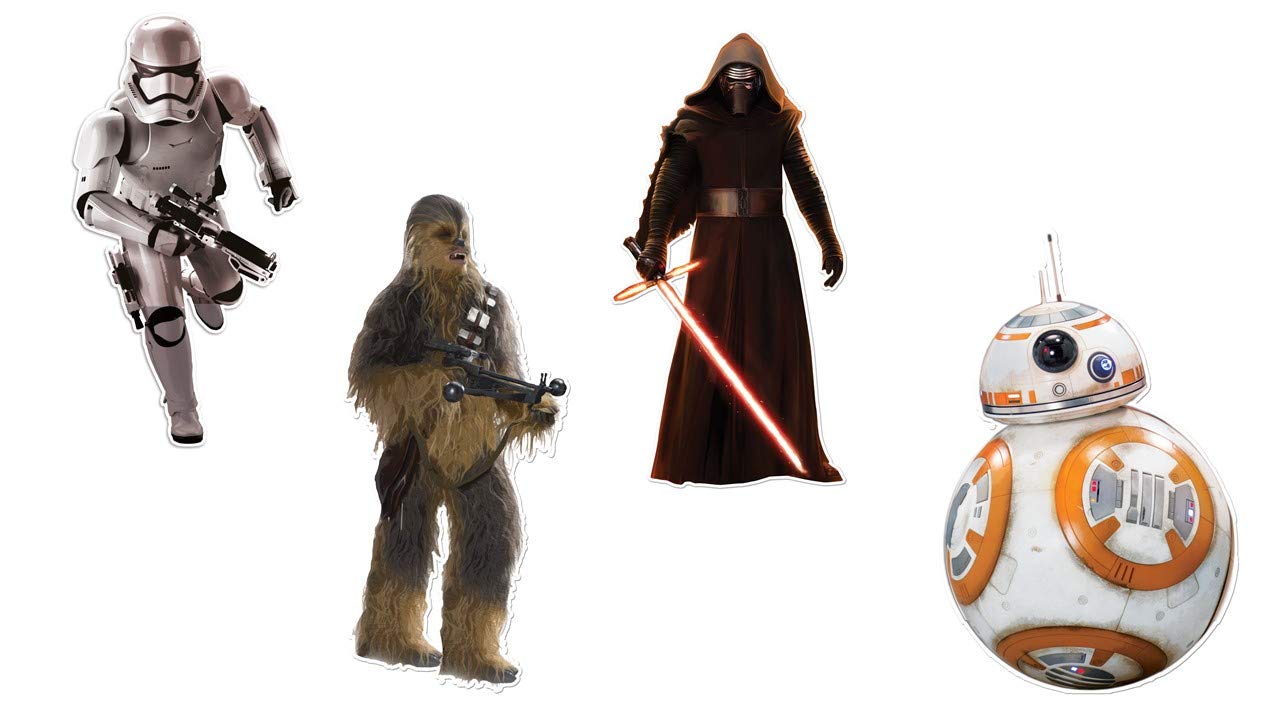 ALMACENESADAN 8435510308940 0894, Pack 4 Star Wars Silhouettes, Cardboard Product, Dimensions 30 cm Each