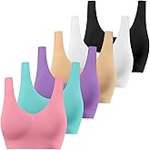 Womens Sports Bras, Yoga Comfort Seamless Stretchy Sports Bra for Women 3 Pack