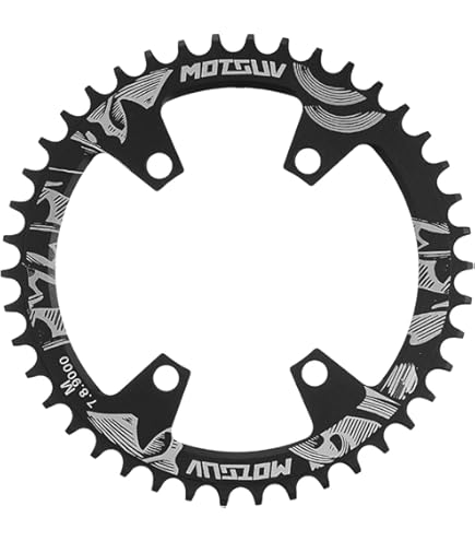 Amazon.com : DJC Bike Chainring Asymmetrical 96BCD Round/Oval for