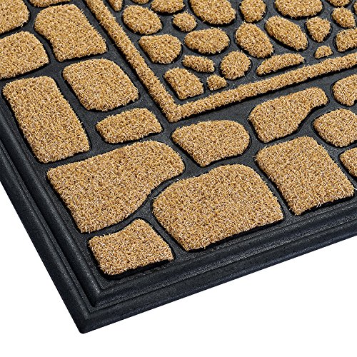 image for Mibao Door Mat, Commercial Grade Outdoor Rug, Anti-Skid Rubber Back He