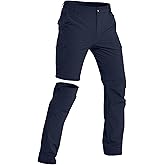 DOWMQ Mens Hiking Pants Stretch Convertible Cargo Pants Lightweight Quick Dry Water-Resistant Zip Off Pants, 6 Pockets