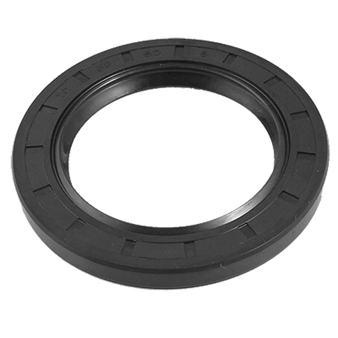 Sourcingmap Black Double Lip TC Rubber Shaft Oil Shaft Seal 55mm x 80mm x 8mm