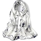 MEISEE 100% Mulberry Silk Long Scarf for Women Large Oblong Sunscreen Shawls Wraps Neck Headscarf Hair Wraps Gift Packed