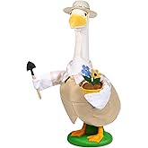 JcHrmers Gardener Porch Goose Outfits Spring Goose Outfit Cute Lawn Porch Goose Clothes Fits 23" Cement Plastic Goose Statue for Outdoor Garden Yard Patio Art Decor (Style1)