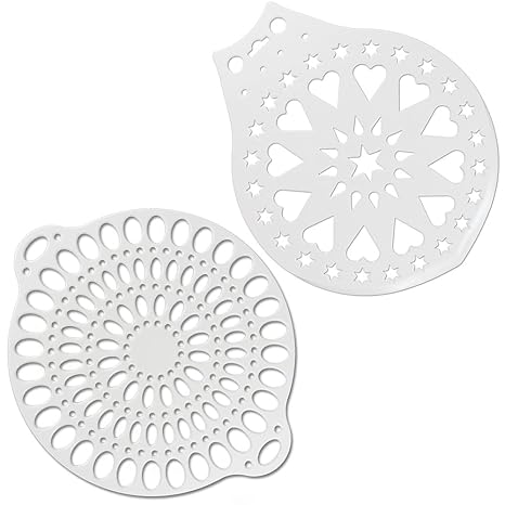 COM-FOUR® Tortenteiler & Kuchenheber Set, Verzierschablone, Weiß