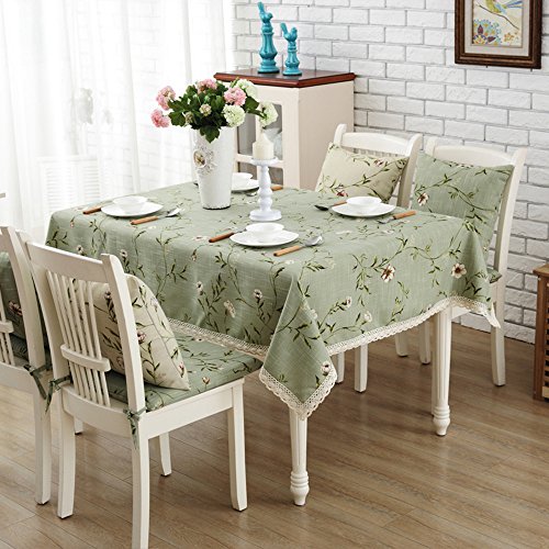 Fashionmall Country Style Floral Lace Dining Table Tablecloth,Chair Cushion, Pillow Cases (53 x