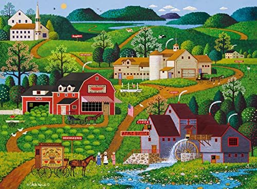 Buffalo Games Silver Select Puzzle – Charles Wysocki „Confection Street", 1000 Teile, 68 X 50 Cm, Mit Poster