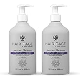 Hairitage Pass on the Brass Purple Shampoo and Conditioner for Color-Treated Hair - Corrects Brassy Tones, Moisturizes Blonde and Gray Hair Ends - 13 oz