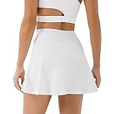 Persit Womens High Waisted Athletic Tennis Skirt Sports Golf Running Skorts with Ball Pockets