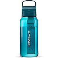 LifeStraw Go Series – BPA-Free Water Filter Bottle for Travel and Everyday use removes Bacteria, parasites and microplastics,