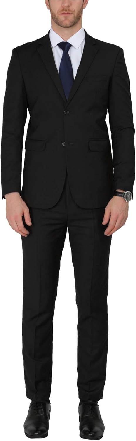 WEEN CHARM Men's Slim Fit 2-Piece Suit One Button Blazer Wedding Tuxedo Single Breasted Jacket Pants Set at  Men’s Clothing store