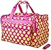 World Traveler Pink Green Polka Dots Duffle Bag 22-inch