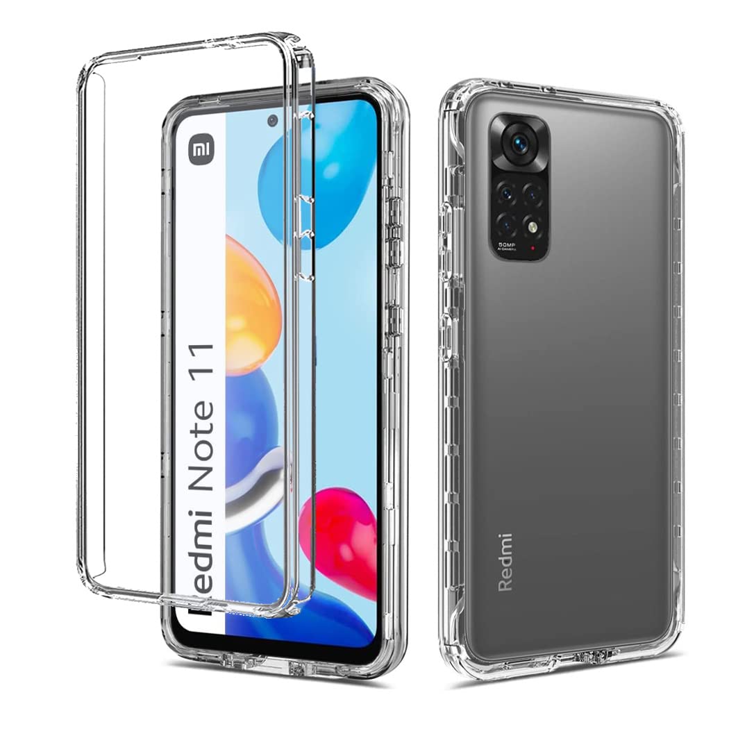 GAPlus Xiaomi Redmi Note 11 Front and Back Case [Built in Screen Protector] Transparent Clear Fully Protection PC Hard Soft Slim Thin Cover Bumper Shockproof For Xiaomi Redmi Note 11 / Note 11s — image 1