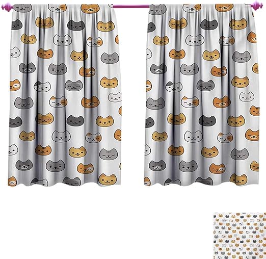 Amazon Cobedecor リビングルーム用子ども部屋ドレープ ブランチに座るフクロウ かわいいキャラクター 集中力のあるママ お父さんの子供用ドレープ ガラスドア用 マルチカラー W96 X L72 245cm X 1cm キッチン用品 オンライン通販