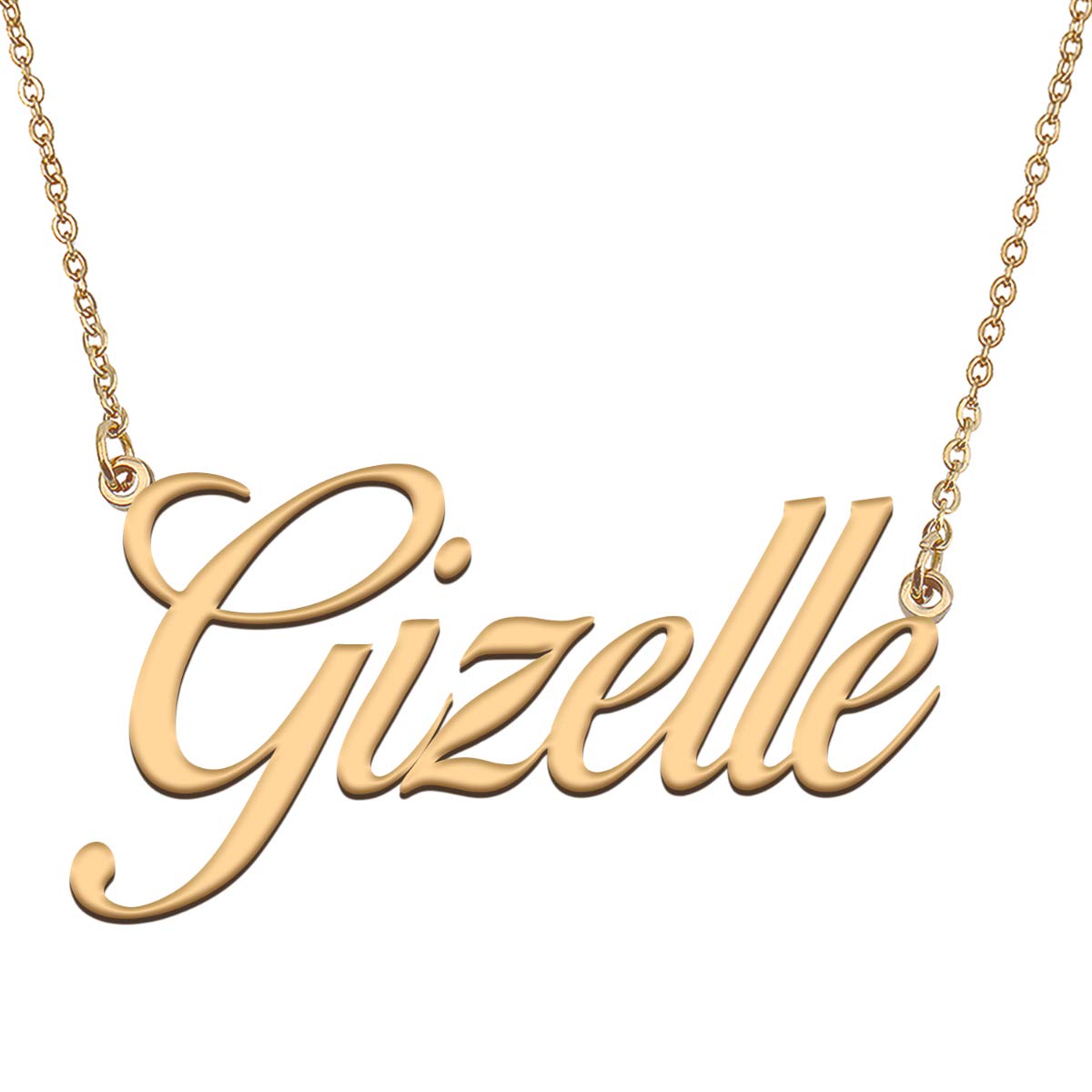 HUAN XUN Customized Custom Simple Any Name Necklace