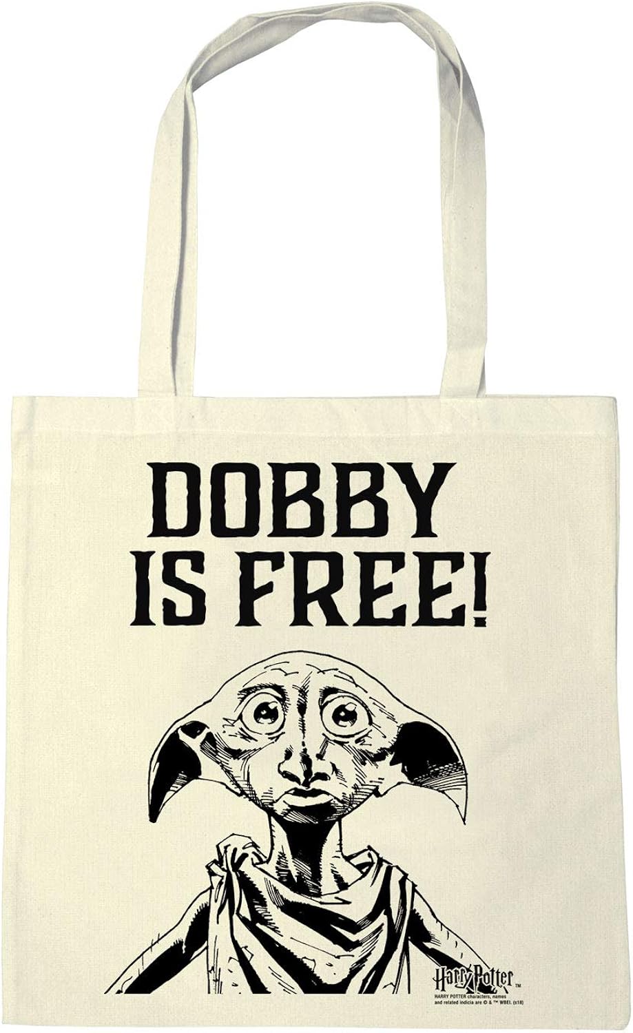Logoshirt - Harry Potter - Dobby Is Free - Shopping Bag Eco - Resuable Shopper Bag - Original Licensed Design