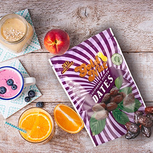 California Pitted Dates - No Sugar Added, Fat Free, All Natural Snack - Resalable Bag - 8oz - Kosher Dried Fruit by Gold… - Image 7