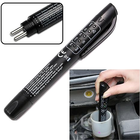 Langdy 5 LED-Anzeige Bremsflüssigkeitstester Bremsflüssigkeitsprüfer Wassergehalt Tester Feuchtewasseranzeige Compact Berufsw