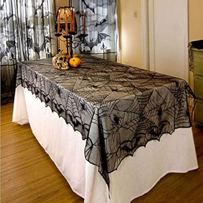 Anqeeso Pizzo Tovaglia Halloween Spider Net Runner Da Tavolo