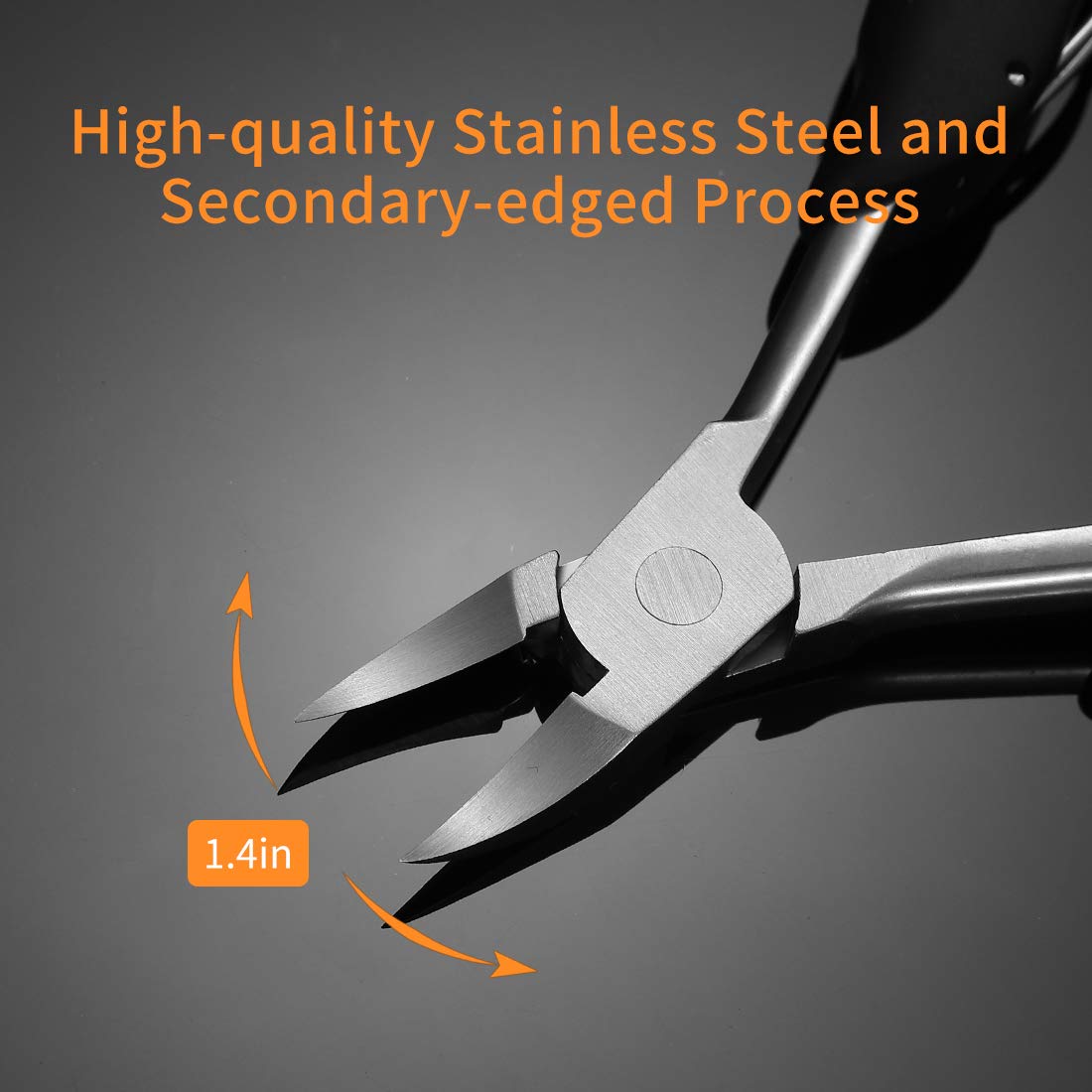 Toe Nail Clippers for Thick Ingrown Toenails, Heavy Duty Podiatrist Toenail Clipper with Easy Grip Handle, Stainless Steel Nails Scissors for Seniors, Men, Adults (Included One Nail File): Beauty