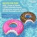 ZOND 2 Piece Set of Gigantic 4ft Donut Pool Floats Chocolate and Strawberry with Sprinkles, Made with Extra Durable Vinyl